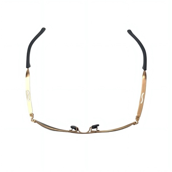 Vintage Ray Ban Orbs Oval Sunglasses Gold B&L G-15 90s Y2K Cyberpunk Wrap W2177 main image 4